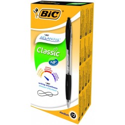 Bic Tušinukas Atlantis Classic 1.0 mm, juodas, pakuotėje 12 vnt. 136717