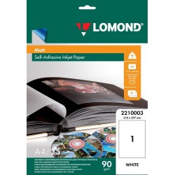 Lipnus popierius lipdukams Lomond Self Adhesive Inkjet Photo Paper Matinis A4, 25 lapai