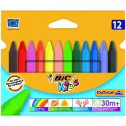 Bic Kreidelės vaškinės Wax Crayons PlastiDecor Triangle 12 spalvų rinkinys 000789 Bic Kreidelės vaškinės Wax Crayons PlastiDecor Triangle 12 spalvų rinkinys 000789