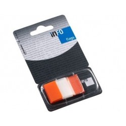 Indeksai Global Notes, 25x43mm, oranžiniai, plastikiniai (1x50)  0718-205