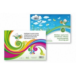 Piešimo sąsiuvinis SMLT, A4, 80 g, 20 lapų , klijuotas