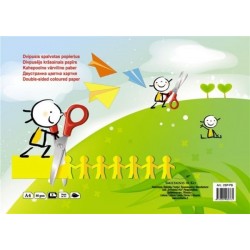 Popierius, spalvotas SMLT, A4, 80 g, dvipusis, klijuotas, 8 lapai