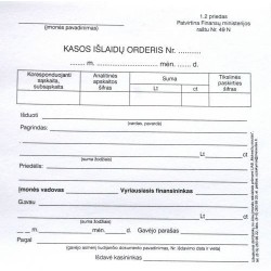 Kasos išlaidų orderiai, A6 (100)  0720-034