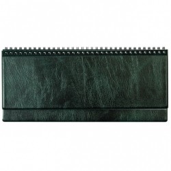 Horizontalus stalo kalendorius Memo PVC 2026m. žalias