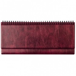 Horizontalus stalo kalendorius Memo PVC 2026m. bordo