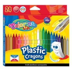 Trinamos plastikinės kreidelės Colorino Kids  24 spalvų Trinamos plastikinės kreidelės Colorino Kids  24 spalvų