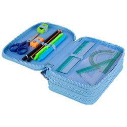 Forminis trijų skyrių penalas su priedais CoolPack Jumper 3 DAISY SUN